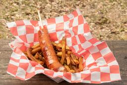 Kielbasa on a Stick w/ French Fries